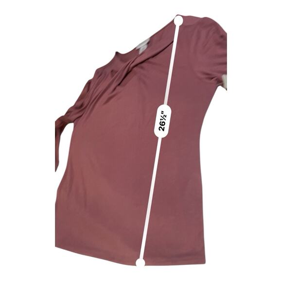 NWT Carmen Marc Valvo Women’s Rose Pink Tunic Top Stretchy Designer Blouse Sz XL - Picture 5 of 6